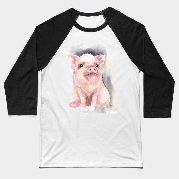 Piggy Baseball T-Shirt by Kira Balan